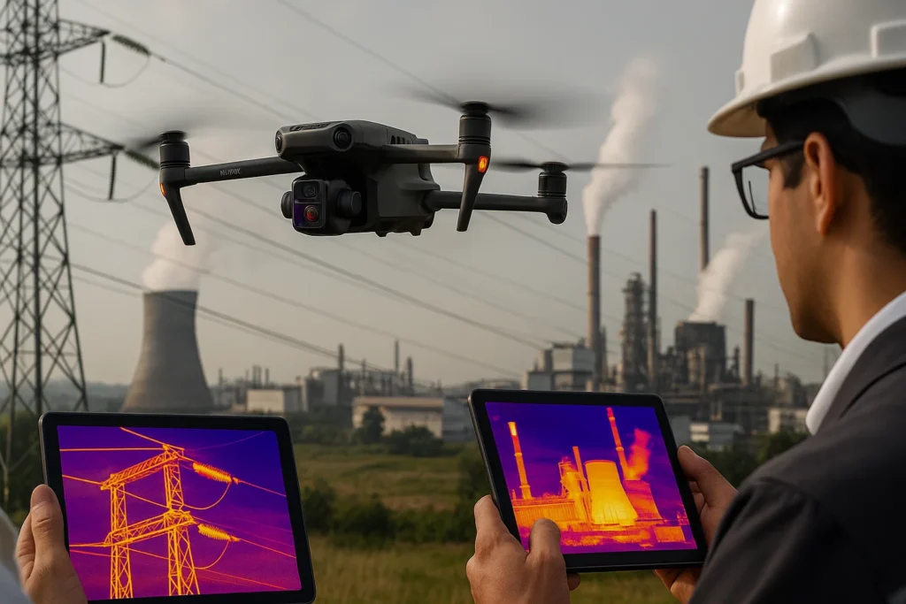 DJI Mavic 3TA được ứng dụng trong khảo sát năng lượng và công nghiệp nặng