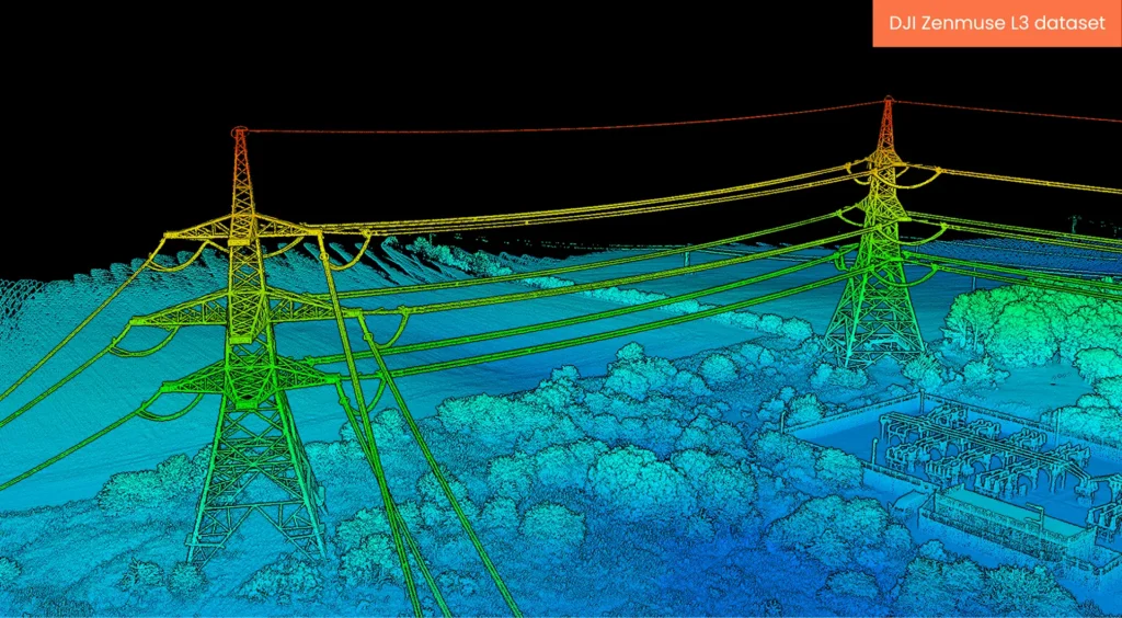 Mây điểm LiDAR dày hơn cho phép phân tích chính xác cấu trúc tự nhiên và nhân tạo.