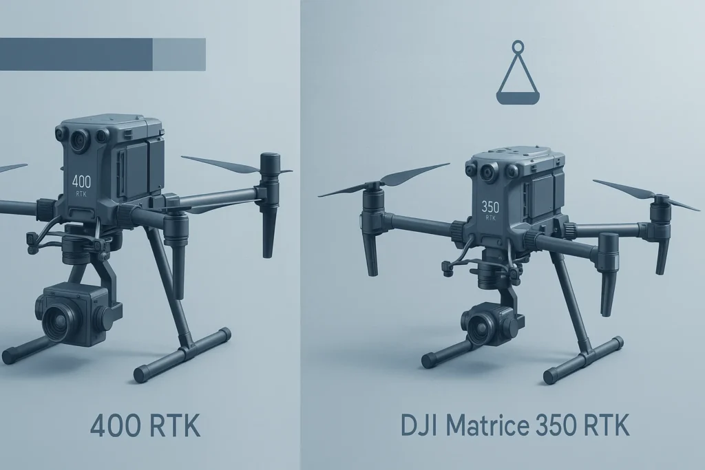so sánh tải trọng giữa DJI Matrice 400 RTK và DJI Matrice 350 RTK