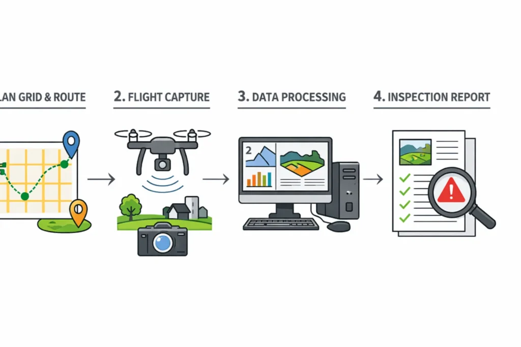 Quy trình bay flycam ngành điện từ lập kế hoạch đến báo cáo