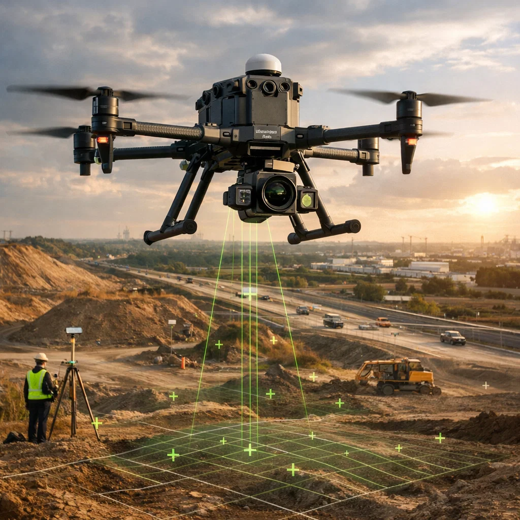 Ảnh đại diện bài viết về RTK và drone khảo sát chính xác cao