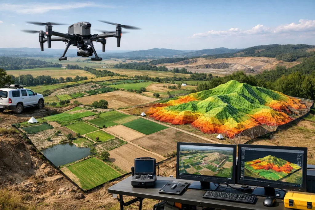 Drone RTK hỗ trợ lập bản đồ địa hình và mô hình 3D