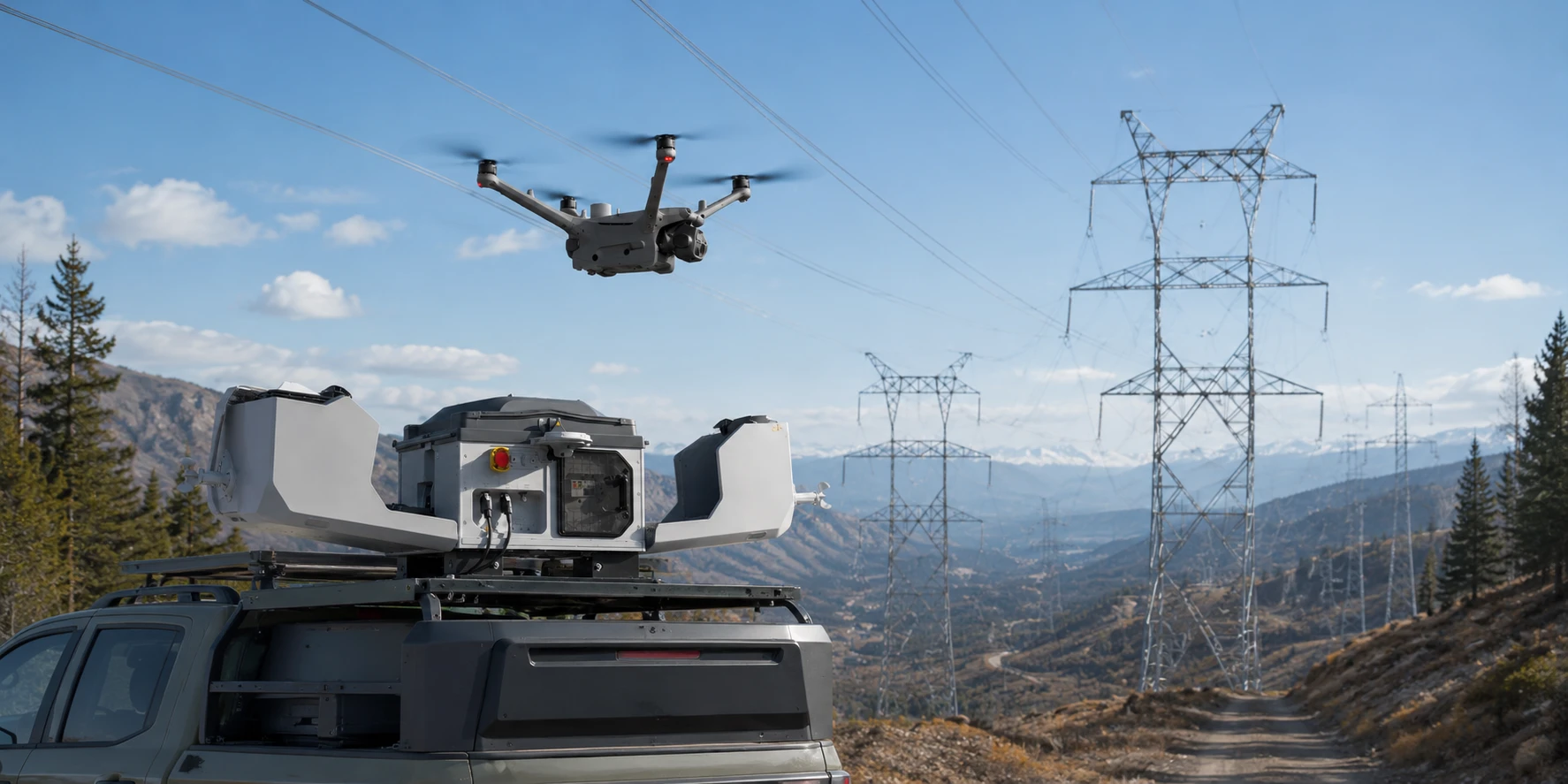 DJI Dock 3 khảo sát tuyến điện và hành lang kỹ thuật từ xa
