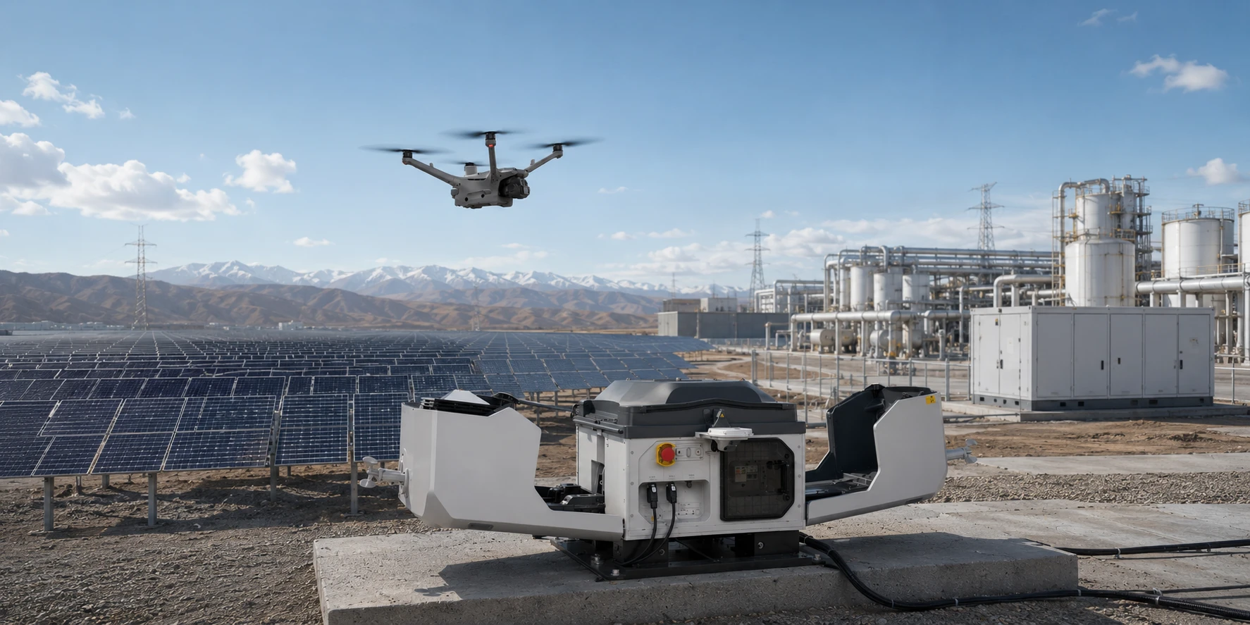 DJI Dock 3 kiểm tra nhà máy năng lượng và khu công nghiệp