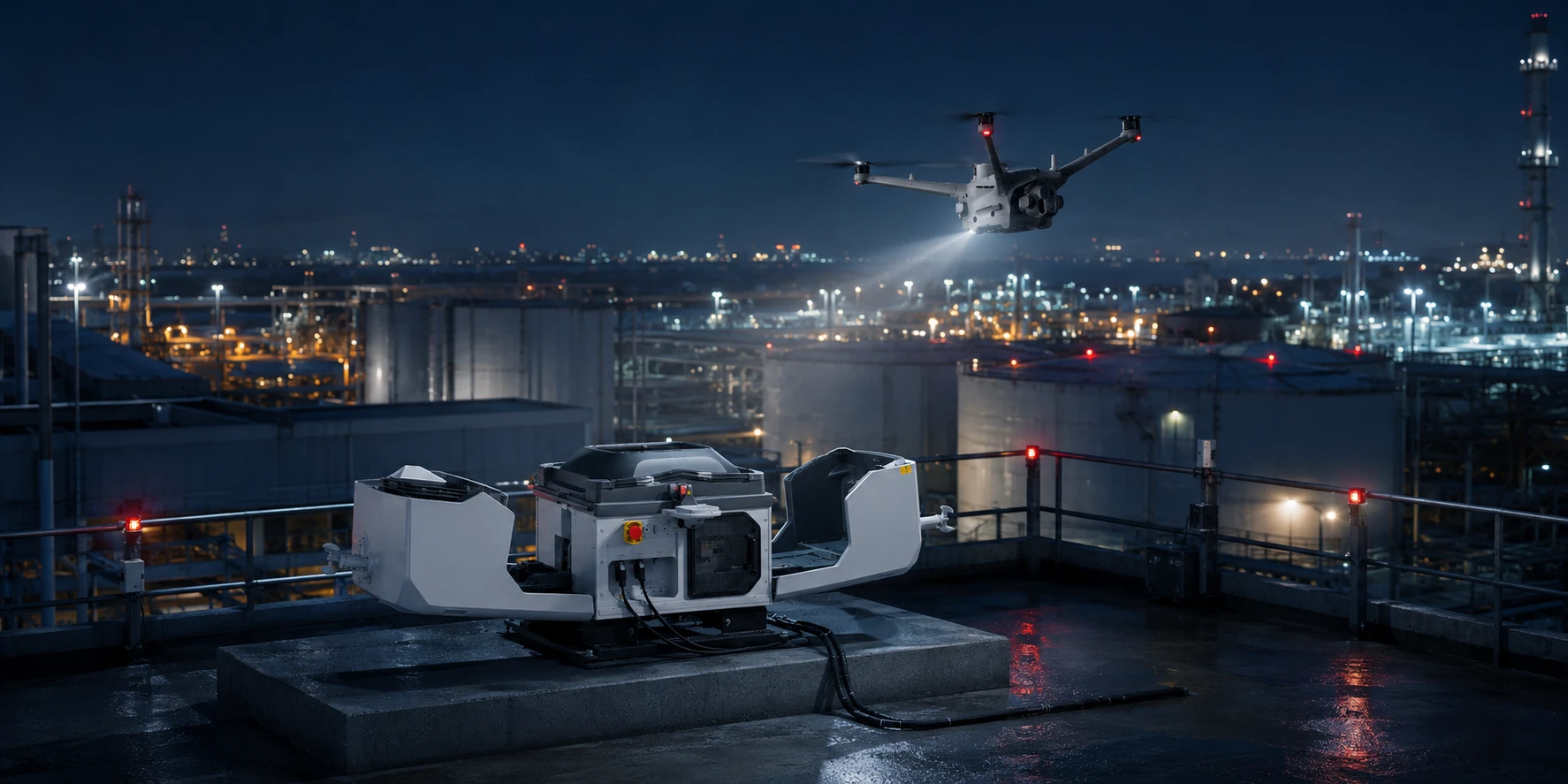 DJI Dock 3 và Matrice 4TD hỗ trợ kiểm tra nhiệt hạ tầng ban đêm