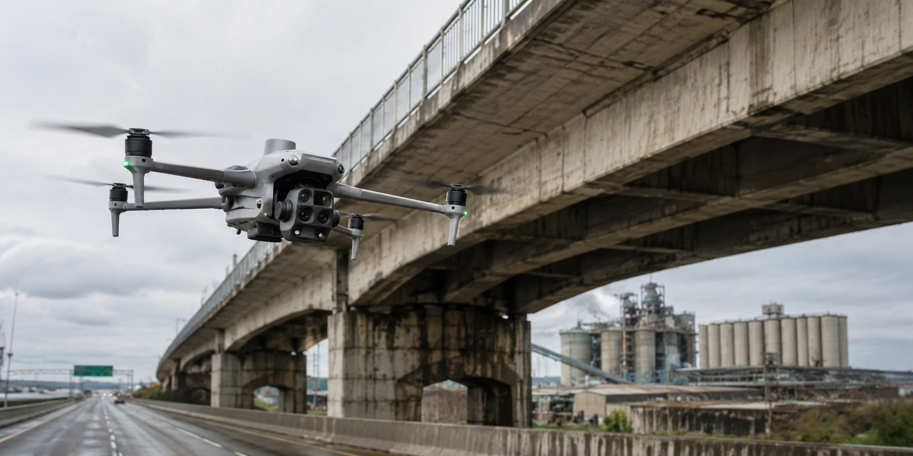 Drone DJI kiểm tra cầu đường và hạ tầng khó tiếp cận