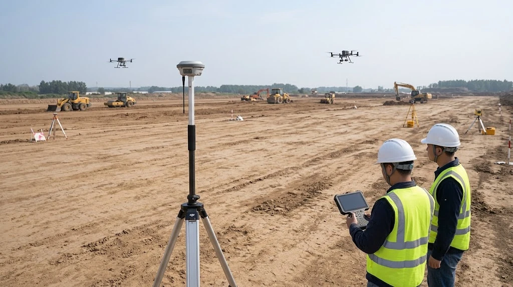 DJI D-RTK 3 ở chế độ Base Station hỗ trợ drone khảo sát RTK