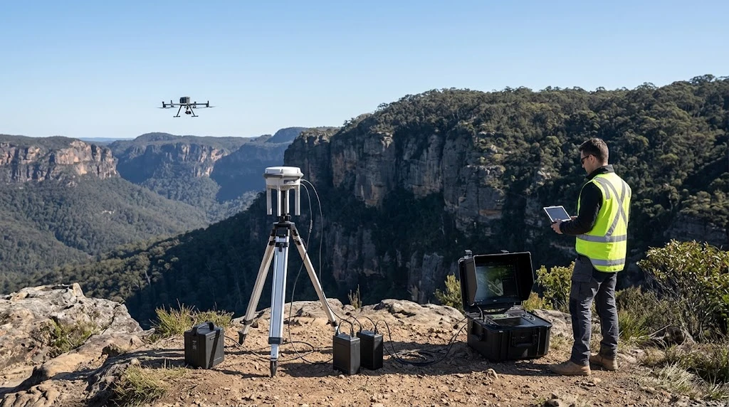 DJI D-RTK 3 Relay Station hỗ trợ liên kết drone ở địa hình che khuất